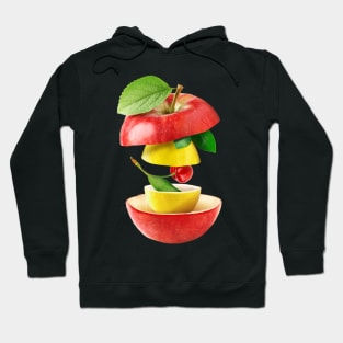 Apple Lemon Cherry Gifts Vegetarian Vegan Hoodie